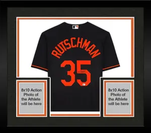 Framed Adley Rutschman Baltimore Orioles Autographed Black Nike Replica Jersey - Fanatics Authentic Certified