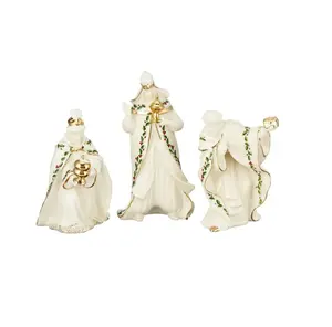 Holiday Mini Nativity Set, 1.60 LB, Ivory, 7-Piece. NEW