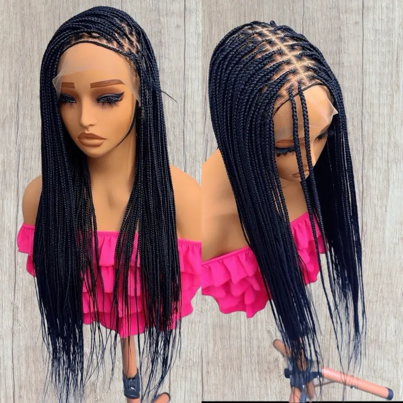 Small Knotless Braids wig Full Lace, 28 inches Color #1 Small Knotless Braids wig Full Lace, 28 inches Color #1