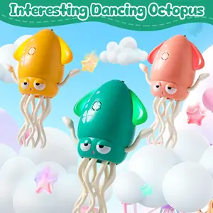 Electric Dancing Octopus Toy, Crawling Toys with Smart Obstacle Avoidance for Kids, Light Up and Music 3 4 5 6 Year Old Kids Boy Girl Birthday Gifts, Funny Interactive Octopus for Office Desk Decor