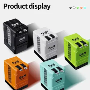 Total 20W USB C Charger GaN Fast Charging Wall Charger for iPhone Samsung Xiaomi Quick Charge US Plug Phone Charger Adapter in Black White Green Orange Teal Dual Ports