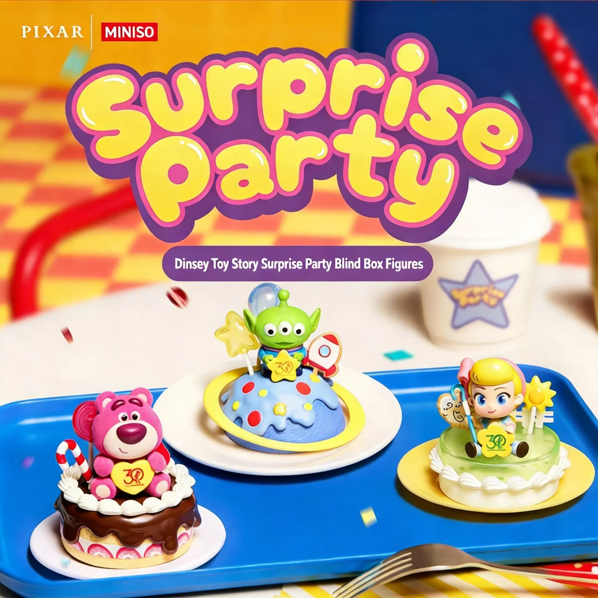 Disney Pixar Toy Story Themed Mini Blind Bag Figurine Ornament, Cute Fun Item, Sealed Random Packaging Collectible Box, Full Box (6 Pieces), Kids' Birthday Gift, Back To School Toy, Cute Fun Collectible