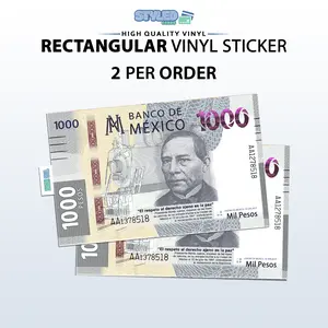 1000 benito juarez rectangle vinyl sticker