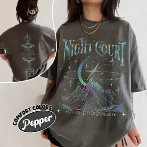 Velaris The Night Court Acotar 2 Sided Comfort Colors Shirt, Velaris The Night Court Shirt, Court Of Dreams, Inner Circle Acotar Tee Womenswear