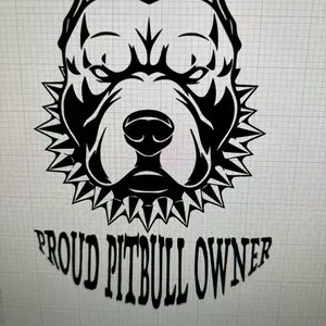 Proud pitbull owner 9 inch vinyl vehicle window decal
