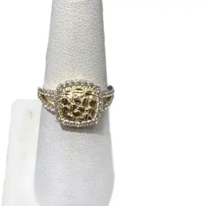 Soto’s Jewelry Nugget Ring with cubic stones