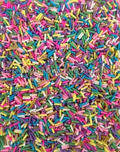 Sprinkles Clay Slices, Non-Edible Sprinkle Mix, Polymer Clay, Fake Sprinkles, Nail Art Supplies, Shaker Mix