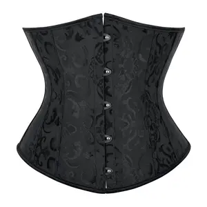 MILALEE Underbust Corsets for Women Black Corset Top Waist Trainer Fashion Bustier Plus Size Corset Halloween Gothic Party Outfit 9427-ZC1