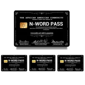 American Community Word Pass Card, 4 Counts/set Ultra-thin Skin Vinyl No Residue Sticker, Waterproof Stickers, Waterproof & Scratch Resistant Card Skin Protector, Scrapbook Accessories