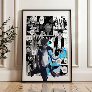 My Hero Academia Dabi Manga Panels Poster: Anime Print, Anime Satin Poster