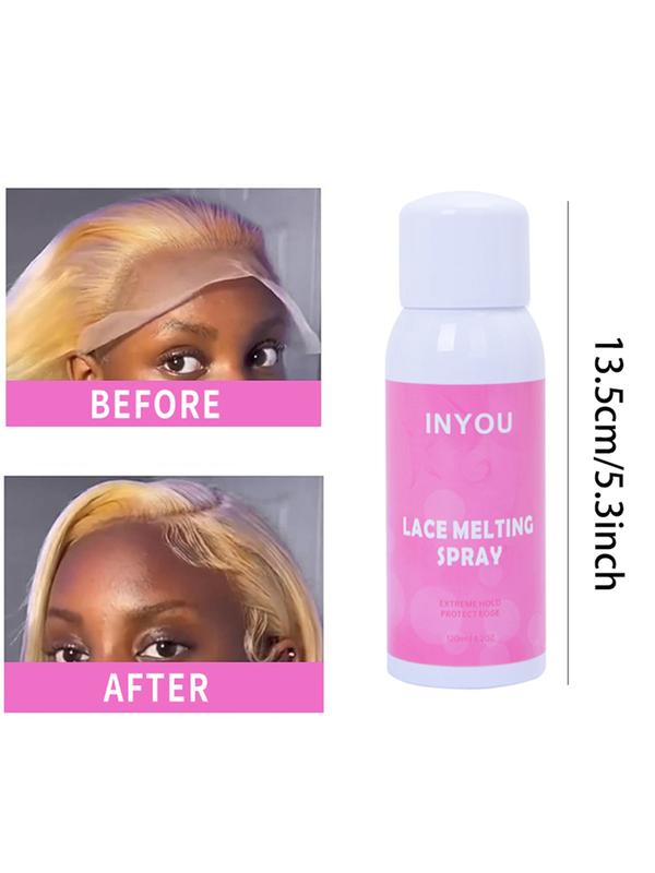 Lace Melting and Holding Spray Glue-Less Hair Adhesive for Wigs, Lace Bond Adhesive for Closure Wigs and Front Extensions, Strong Natural Finishing Hold with Control Lace Melting and Holding Spray Glue-Less Hair Adhesive for Wigs, Lace Bond Adhesive for Closure Wigs and Front Extensions, Strong Natural Finishing Hold with Control