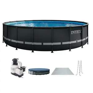 Intex Ultra XTR Frame 26 Foot x 52 Inch Round Above Ground Swimming Pool Set