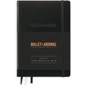 The Official Bullet Journal Edition 2 - Notebook  for BuJo, Medium A5 204 Pages of 120gsm Paper, with Bujo Pocket Guide (Black)