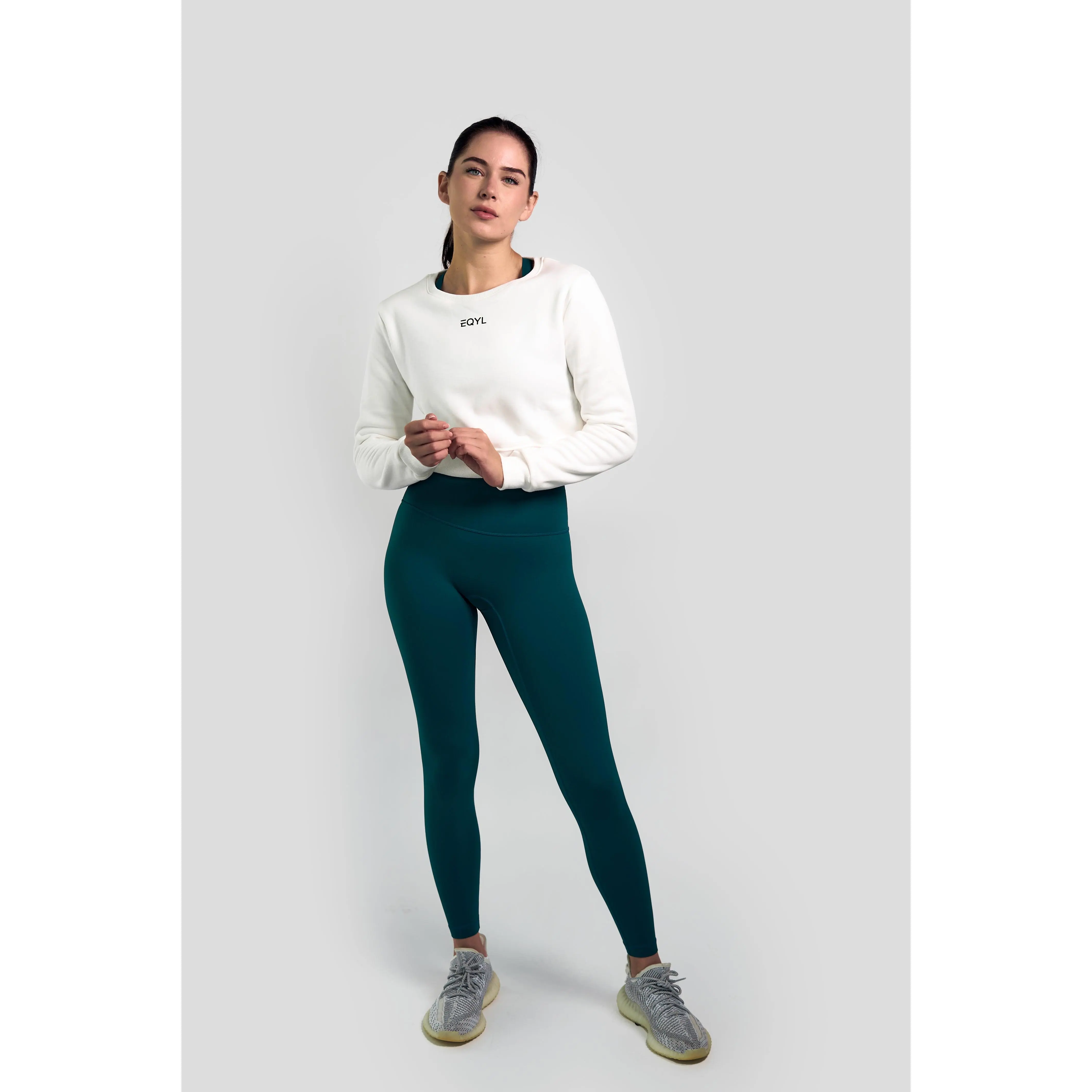 Cropped Sweater - White Comfort Fabric