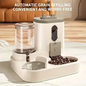 Automatic Cat Feeder - 2-in-1 Quantitative Feeding - to Ensure The Health Of Your Pet's Diet - Cute And Interesting Water And Food Dispenser