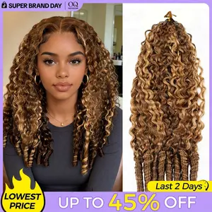 OQ HAIR Highlight 4/27 Burmese Curly Crochet Human Hair With Miracle Knots Boho Braids Time-Saving Wear #DealsForYouDays