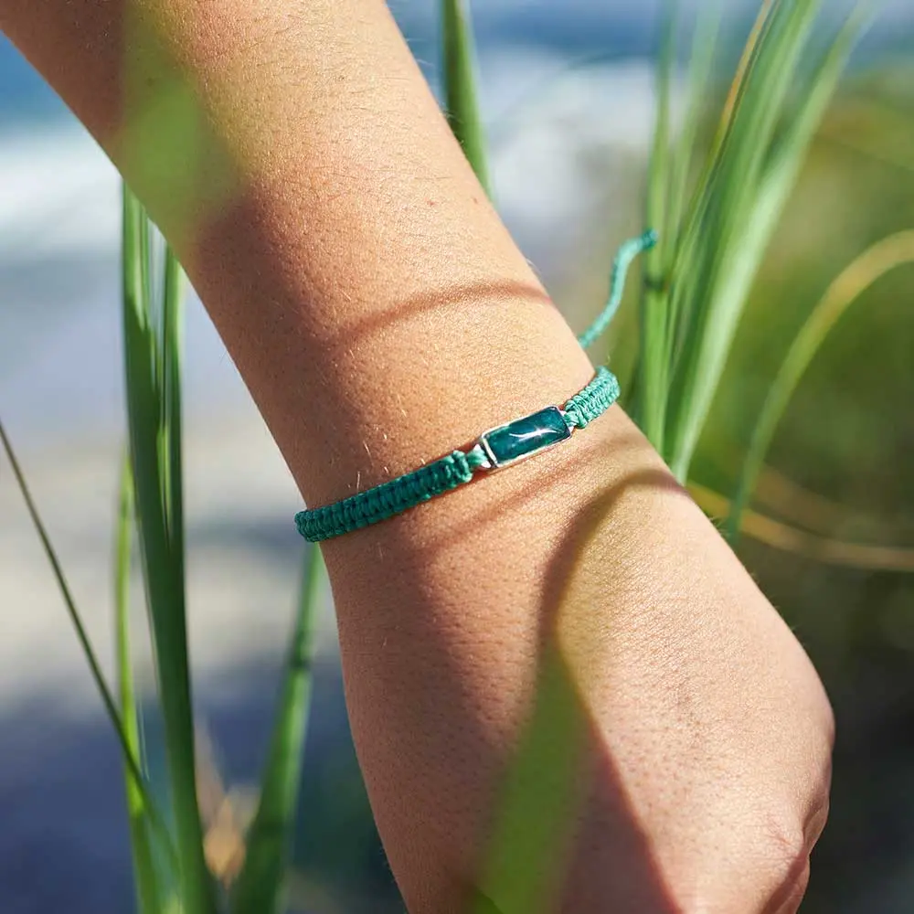 4Ocean Unisex Ghost Net Braided Bracelet - Sea Foam Green