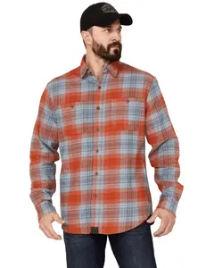 Dakota Grizzly Men's Grant Plaid Print Button-Down Western Flannel Shirt - D1200-604
