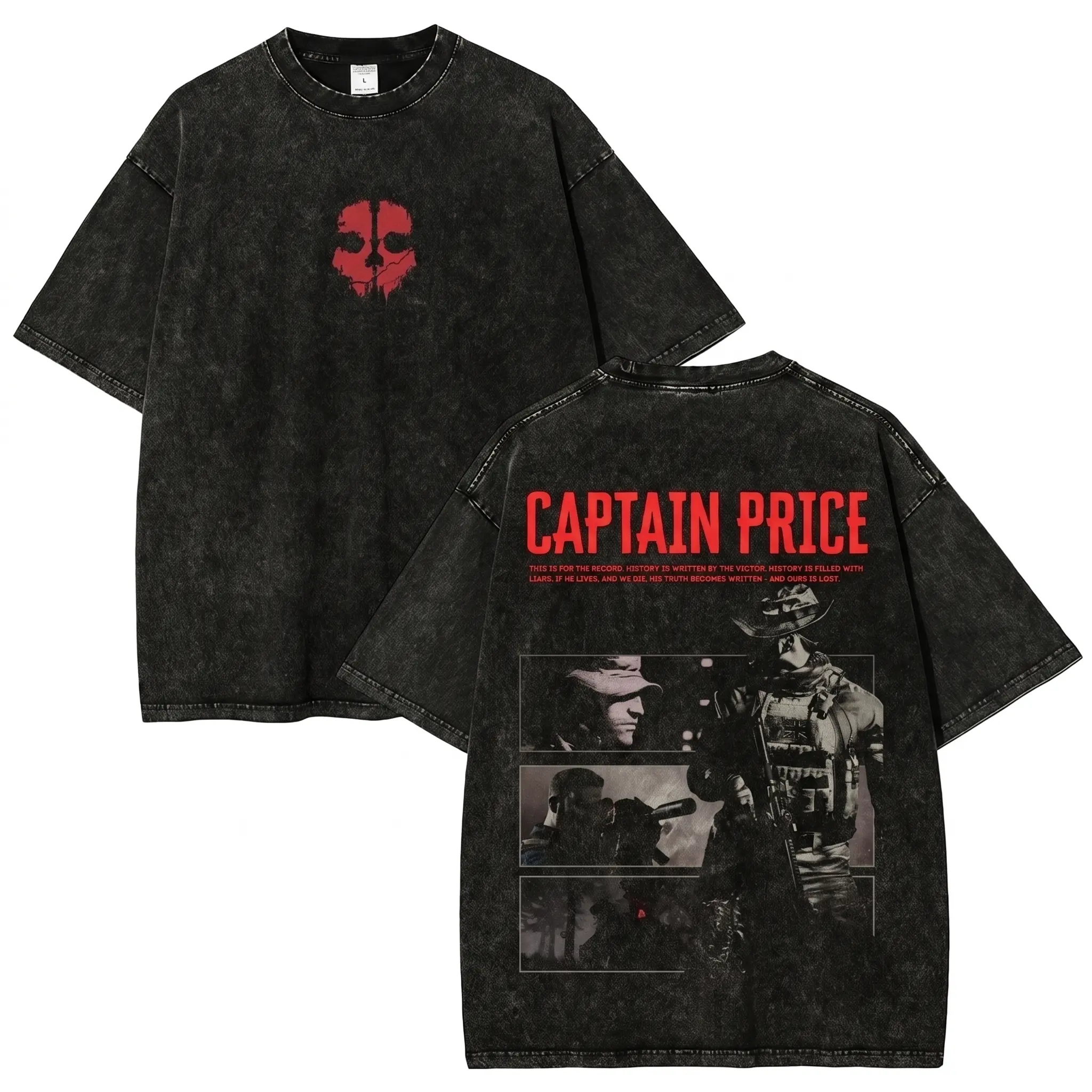 Call Of Duty Modern Warfare Captain Price Oversized Graphic Tee Vintage Acid Wash Unisex Gamer Shirt Y2K Streetwear Gym Pump Cover Task Force 141 Retro Video Game Merch Tiktok Finds Trendy Dark Aesthetic Workout Casual Couple Heavy Cotton