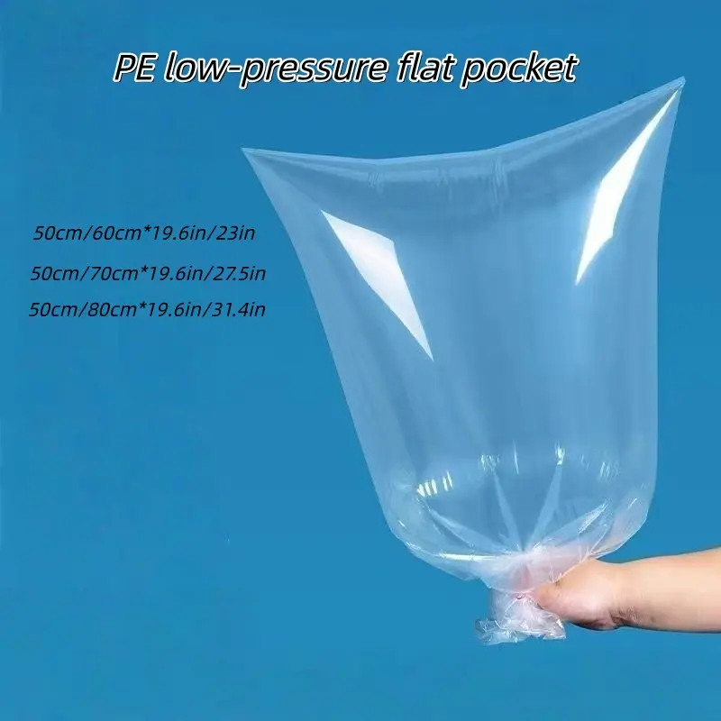 100pcs Large Flat Pocket Paper Box Liner Bags, Moisture-Proof Transparent Plastic Bag, Pe Low Pressure Film Packaging, Moisture Resistant