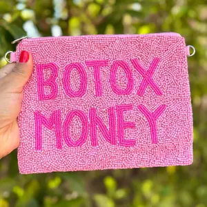 Botox Money LARGE Beaded Pouch