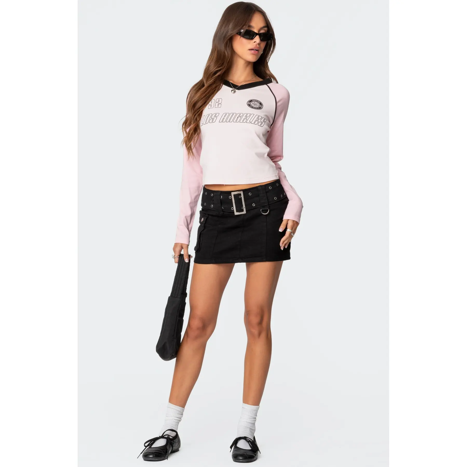 Roux Belted Mini Skirt