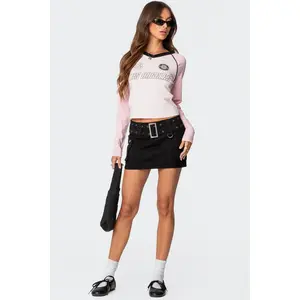 Roux Belted Mini Skirt