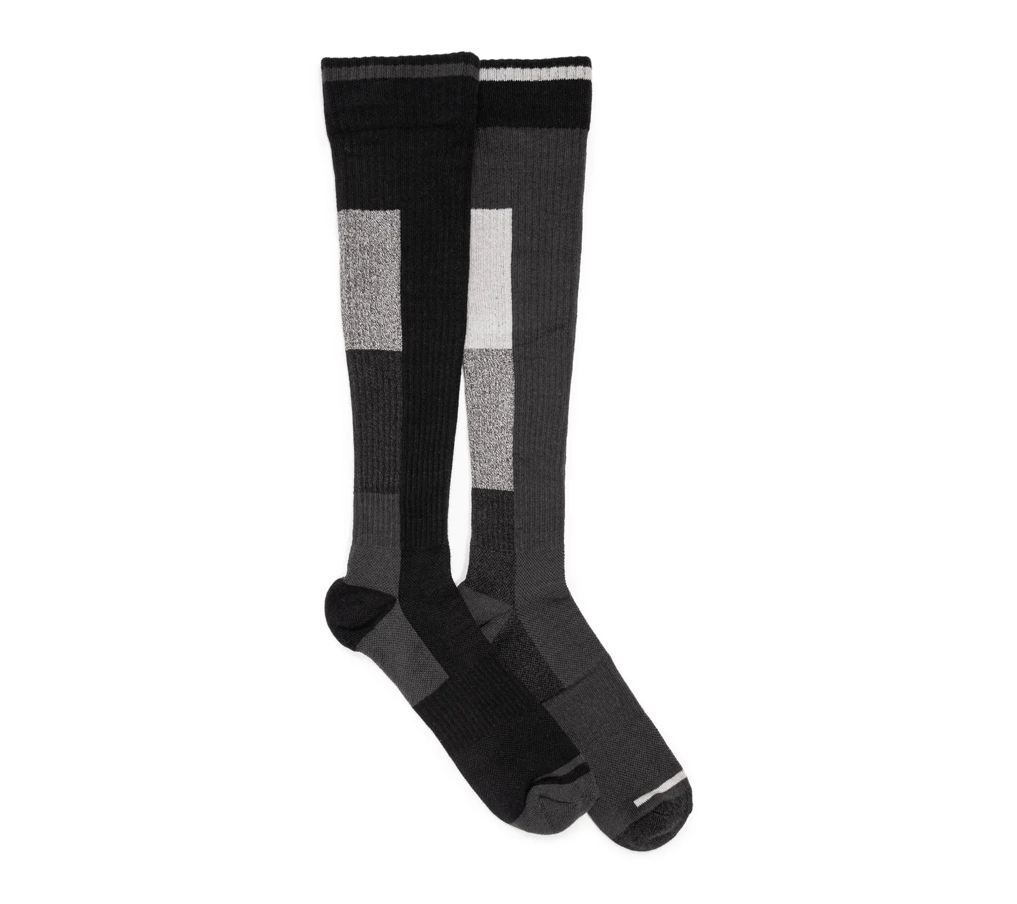 MUK LUKS Ruff & Tuff Tall Cotton Compression Socks 2 Pack