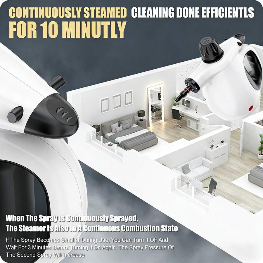 Steam Cleaner, Pressurized Steam Cleaner For Home&Car, Upgrade 450ML/15.22 Oz Tank, Lightweight Portable Steamer With 12Accessories For Cleaning Kitchen, Grout, Furniture, Couch, Car And Bathroom