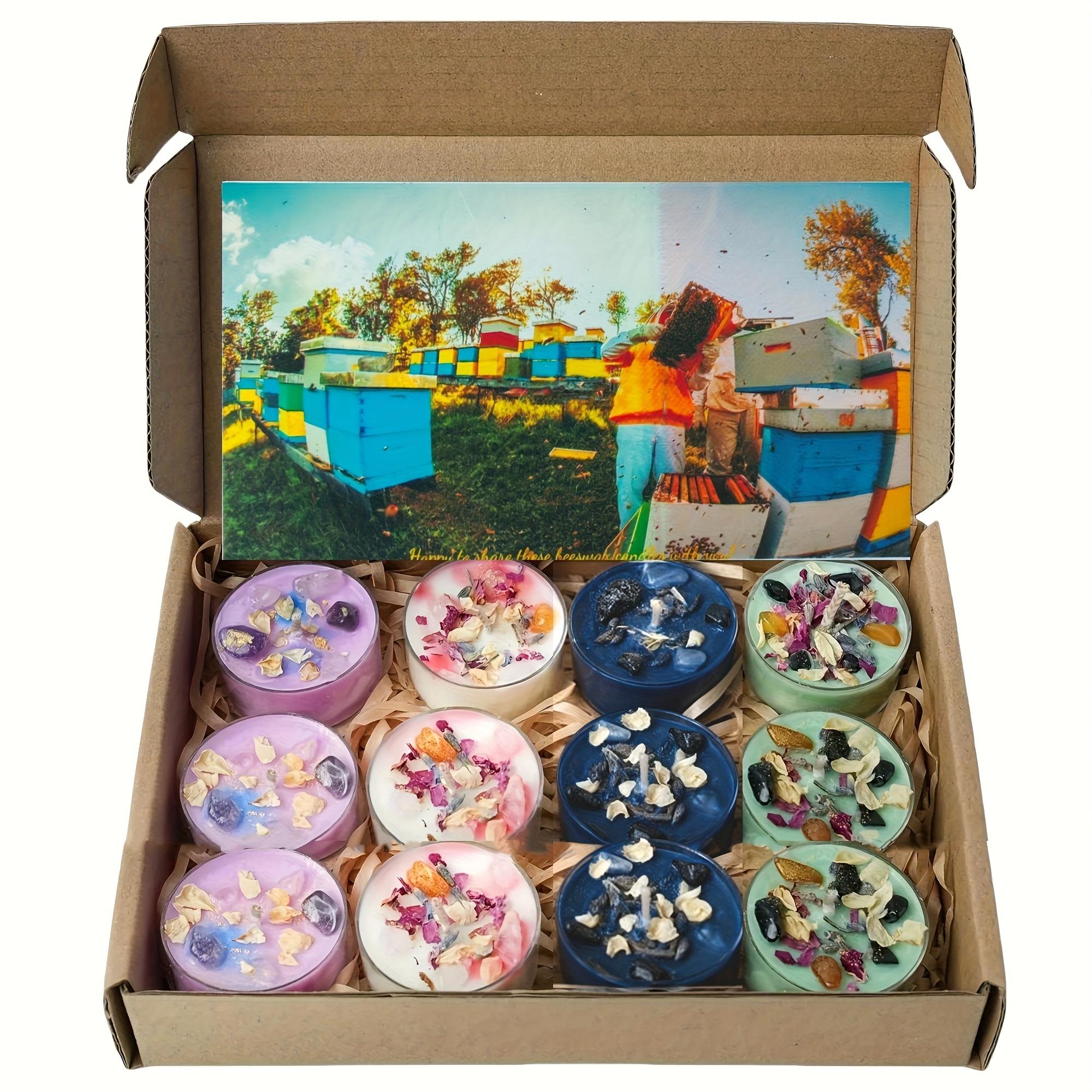 12-piece set of crystal tea candles with 4 scents, soy wax aromatherapy candles, handmade crystal dried flower decorations, home fragrance, great gift. Includes a mix of 4 different scents, suitable as a gift for any candle lover decor 12-piece set of crystal tea candles with 4 scents, soy wax aromatherapy candles, handmade crystal dried flower decorations, home fragrance, great gift. Includes a mix of 4 different scents, suitable as a gift for any candle lover decor