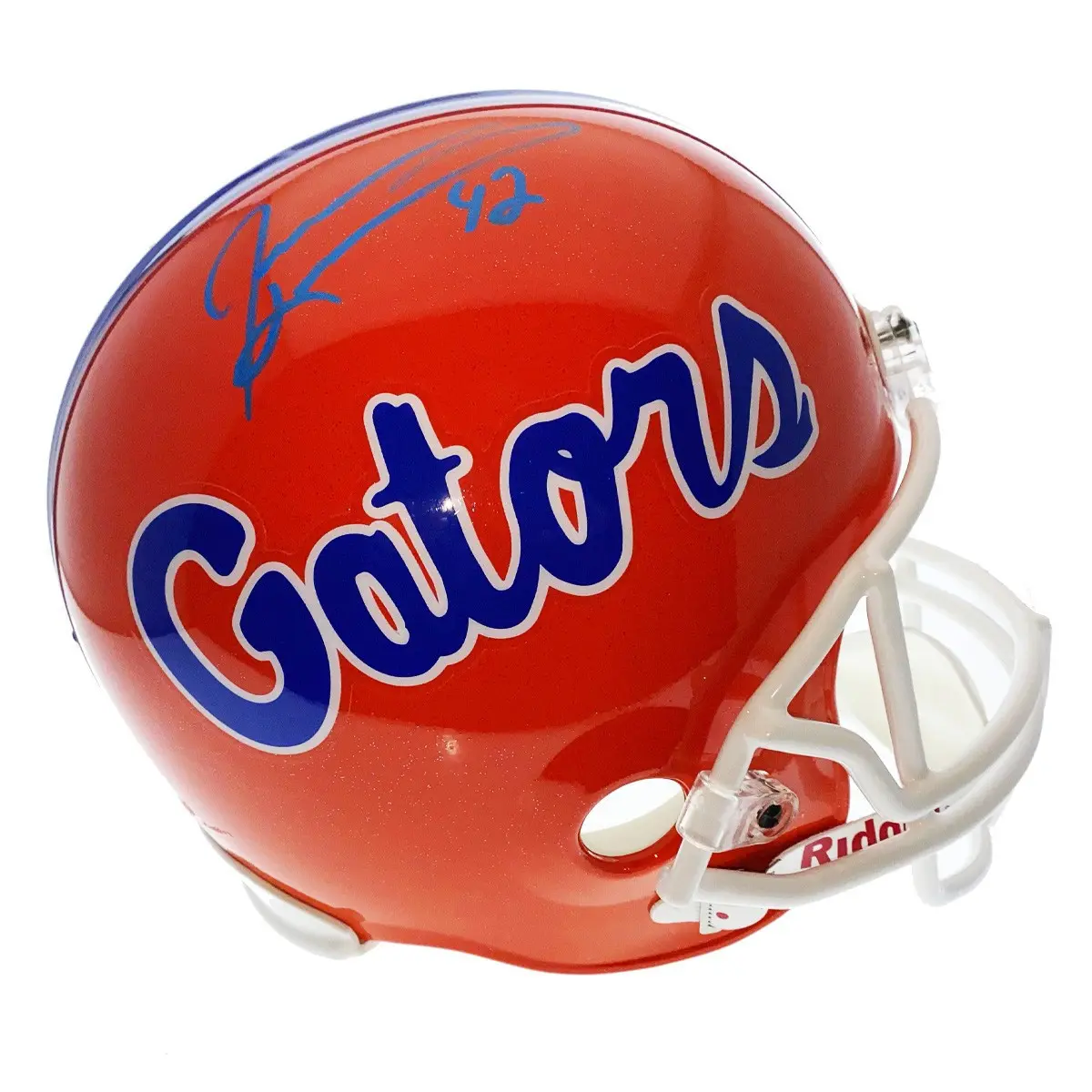 Jevon Kearse Florida Gators Signed Full Size Schutt Rep Orange Helmet - PSA/DNA