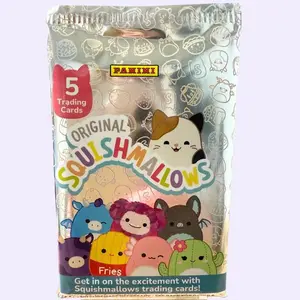 Panini Squishmallow Original Trading Cards - Exclusive Orange Pulsar Parallel - Free Mini Figure with 3 Packs