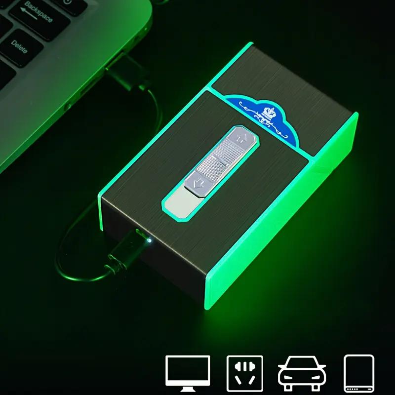 Creative Luminous Storage Case Lighter (1-Pack) — Features a Built-in USB-Rechargeable Flameless Lighter; Holds 20 Items; Moisture-Proof Storage Case; Suitable for Men and Women; An Ideal Gift Choice.