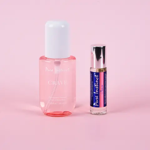 Pheromone Perfume Gift Set for Women – Pure Instinct Crave Roll-On Oil & Hair and Body Mist, Long Lasting Fragrance, Layering Scent Bundle – Mother’s Day Gift
