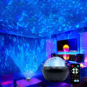 Wave Projection Lamp USB Powered Northern Lights Starry Sky Light Ideal for Bedroom Living Room Christmas Halloween Decoration