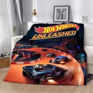 Hot Wheels Cars Printed Blanket Picnic Blankets Warm Blanket Soft and Comfortable Blanket Home Travel Birthday Gift