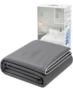 Cooling Comforter, Cold Tech Fabric Cooling Blankets for Hot Sleepers and Night Sweats, Q-Max>0.45 Soft Breathable Reversible Lightweight Silky Smooth Summer Comforter, 106"x90"
