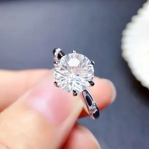 5 carats, hot-selling new product, simple and stylish, firework cut tortoise shell white diamond open ring for women