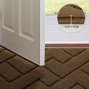 POUUIN Absorbent Front Door Mat for Outdoor & Indoor Use, Stain & Fade Resistant, Non-Slip Backing, Ideal for Entryway, Welcome Mat, Durable Material