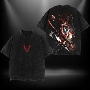 CARNAGE V2 Double Printed Oversize Lightweight Acid Washed Tee TV Show Graphic Top Cotton Gift T-Shirt For Comic Lover, Gift T-Shirt For Movie Lover boys  merch