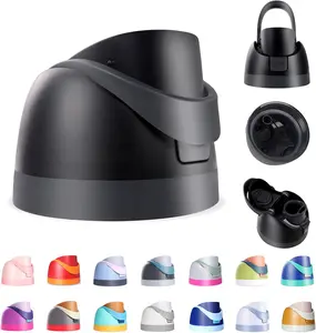 Owala Replacement Lid for Freesip Compatible with 16oz 24oz 32oz 40oz Cups One Button Top Leakproof BPA-Free Black Drinkware Mug Accessory Brush