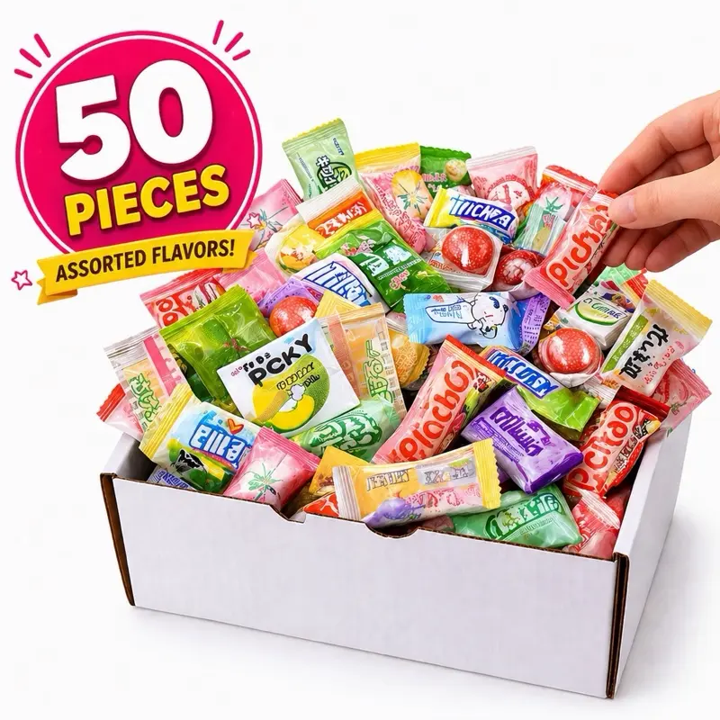 50 Piece Asian Candy Box | Sweet & Sour Mix 50 Piece Asian Candy Box | Sweet & Sour Mix
