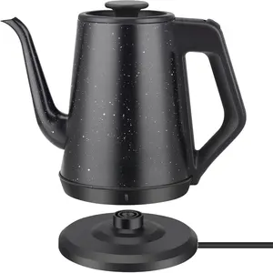 Gooseneck Electric Kettle, 1L Pour Over Coffee Kettle with Precision Spout, 1000W  Boil Stainless Steel Water Boiler, Auto Shut-Off for  Coffee, Office Dorm Kitchen, Black  Design,