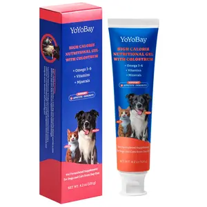 Nutritional Gel for Dog & Cat with Bovine Colostrum - High Calorie Supplement for Dogs and Cats, Support Appetite for Cats, Immune Support with Sotf Treat, Dog & Cat Weight Gainer, Daily Recovery Supplies for Pets