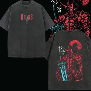 Igris Vintage Washed Oversized T-Shirt & Hoodie – Solo Leveling, Shadow Knight Commander Anime Graphic, Absolute Loyalty And Silent Blade Theme, Heavyweight Cotton Streetwear Unisex DGET