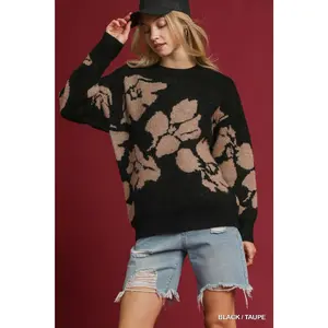 Umgee Floral Long Sleeve Sweater