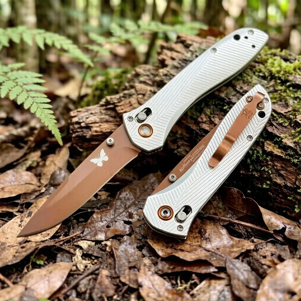 710/15535/535 Folding knife, fruit knife, aviation aluminum handle, CNC technology, titanium plated blade, high-end quality, preferred gift