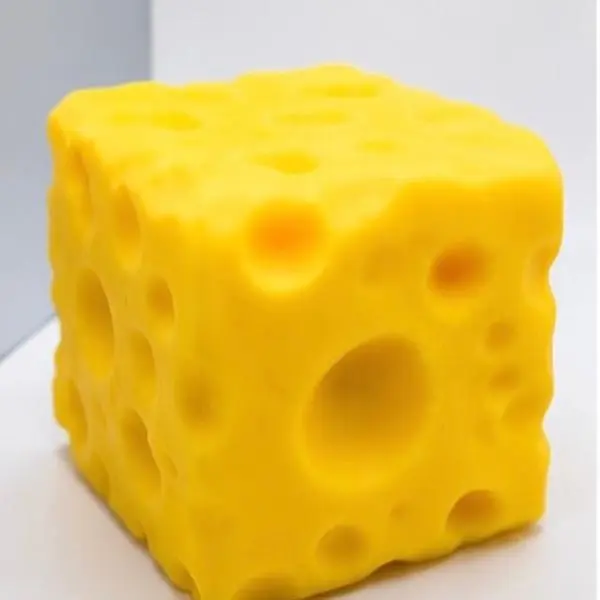 Jumbo Cheese Foam-Filled Squishy Stress Relief Toy, Anxiety Relief Product, Decompression Squeeze Item, Sensory Stress Reliever, Sensory Calming Tool