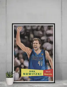 NBA Living Set Dirk Nowitzki 12x17 Poster Dallas Mavericks