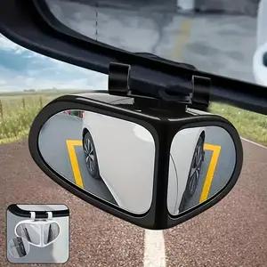 Egg-Shaped Blind Spot Mirror, Car Rearview Mirror, 360° Rotatable, Wide Angle, Ultra-Clear Lens, Flat Design, Suitable for Trucks, Suvs, Cars, Car Accessories